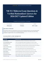 NR 511 Midterm Exam Questions & Verified Rationalized Answers for 2026&sol;2027 Updated Edition