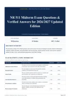 NR 511 Midterm Exam Questions & Verified Answers for 2026&sol;2027 Updated Edition