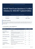 NR 507 Final Exam Questions & Verified Solutions for 2026&sol;2027 Updated Edition
