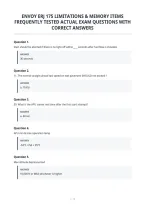 Envoy Erj 175 Limitations & Memory Items&NewLine;Frequently Tested Actual Exam Questions With&NewLine;Correct Answers