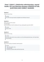 Exam 1 &lpar;Adult 1&rpar;&comma; Medication administration&comma; mental&NewLine;health&comma; HIV and infectious diseases UPDATED ACTUAL&NewLine;QUESTIONS AND CORRECT ANSWERS