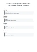Exam 1 Material Frequently Tested Actual&NewLine;Questions With Correct Answers