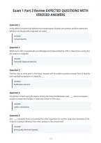 Exam 1 Part 3 Review Expected Questions With&NewLine;Verified Answers