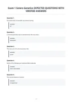 Exam 1 Sotero Genetics Expected Questions With&NewLine;Verified Answers