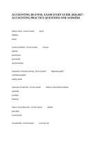 Accounting 201 Final Exam Study Guide 2026&sol;2027 &vert; Accounting Practice Questions And Answers
