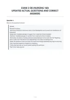 Exam 2 Ob &lpar;Nursing 160&rpar;&NewLine;Updated Actual Questions And Correct&NewLine;Answers