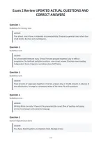 Exam 2 Review Updated Actual Questions And&NewLine;Correct Answers