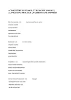 Accounting 201 Exam 1 Study Guide 2026&sol;2027 &vert; Accounting Practice Questions And Answers