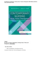 Test Bank for Contemporary Nursing&colon; Issues&comma; Trends&comma; & Management 10th Edition by Barbara &NewLine;Cherry and Susan R&period; Jacob 