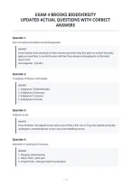 Exam 4 Brooks Biodiversity&NewLine;Updated Actual Questions With Correct&NewLine;Answers
