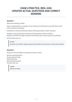Exam 4 Practice&comma; Biol 223A&NewLine;Updated Actual Questions And Correct&NewLine;Answers