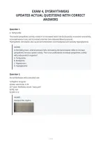Exam 4&comma; Dysrhythmias&NewLine;Updated Actual Questions With Correct&NewLine;Answers