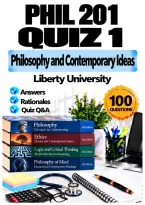 PHIL 201 Quiz 1 &ndash; Philosophy and Contemporary Ideas &lpar;2026&sol;2027&rpar; Q&A &vert; Liberty University A&plus; Guarantee