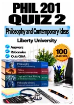 PHIL 201 Quiz 2 &ndash; Philosophy and Contemporary Ideas &lpar;2026&sol;2027&rpar; Q&A &vert; Liberty University A&plus; Guarantee