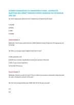 Georgia Fundamentals of Engineering &lpar;FE&rpar; Exam Practice Questions And Correct Answers &lpar;Verified Answers&rpar; Plus Rationales 2026 Q&A &vert; Instant Download PDF
