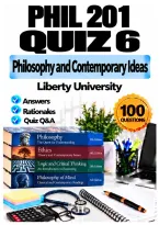 PHIL 201 Quiz 6 &ndash; Philosophy and Contemporary Ideas &lpar;2026&sol;2027&rpar; Q&A &vert; Liberty University A&plus; Guarantee