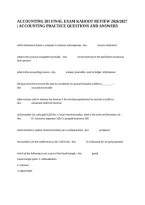 Accounting 201 Final Exam Kahoot Review 2026&sol;2027 &vert; Accounting Practice Questions And Answers