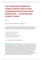 Comprehensive Emergency Nursing Certification Preparation Guide Featuring Practice Questions&comma; Detailed Answer Explanations&comma; Emergency Patient Assessment&comma; Critical Decision-Making Strategies&comma; Acute Care Interventions&comma; and Essential Clinical Knowledge for P