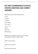 Exit Hesi Comprehensive B Evolve&NewLine;Updated Questions And Correct&NewLine;Answers