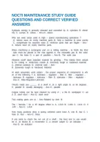 Nocti Maintenance Study Guide Questions And Correct Verified Answers