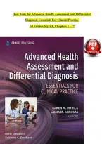 Advanced Health Assessment and Differential Diagnosis&colon; Essentials for Clinical Practice 1st Edition Test Bank by Smeltzer&comma; Myrick & Karosas &vert; Chapters 1&ndash;12