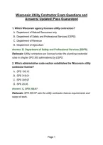 Wisconsin Utility Contractor Exam Questions and&NewLine;Answers&vert; Updated&vert; Pass Guaranteed
