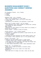 Intro To Business Chapter 1 - 4 Test Questions And Correct Verified Answers