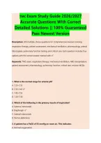 TMC Exam Study Guide 2026&sol;2027 &NewLine;Accurate Questions With Correct &NewLine;Detailed Solutions &vert;&vert; 100&percnt; Guaranteed &NewLine;Pass Newest Version 
