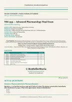 Wilkes NSG 533 Advanced Pharmacology Final Exam 2026&sol;2027 &vert; 150 Verified Questions & Answers &vert; Passan School of Nursing MSN Prep &vert; Instant Download