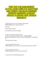 Fdny Cof P-98 Exam Newest &NewLine;Actual Exam Complete Questions &NewLine;And Correct Detailed Answers &NewLine;&lpar;Verified Answers&rpar; &vert;Already &NewLine;Graded A&plus;&vert;&vert;Brand New Version &NewLine;2026&sol;2027&excl;&excl;&excl; 