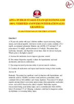 APEA 3P High Stakes Exam 2026 &sol; 2027 Questions And 100&percnt; Verified Answers With Rationales Graded A&plus;