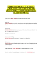 Fdny Cof P-98 Test - Grade A&plus; &NewLine;Complete Exam Questions And &NewLine;100&percnt; Verified Answers &lpar;2026&sol;2027&rpar; &NewLine;Pass Guarantee 
