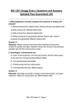 BIO 1201 &lpar;Gregg&rpar; Exam 3 Questions and Answers&vert; Updated&vert; Pass Guaranteed&vert; LSU