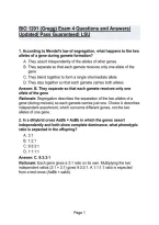 BIO 1201 &lpar;Gregg&rpar; Exam 4 Questions and Answers&vert; Updated&vert; Pass Guaranteed&vert; LSU