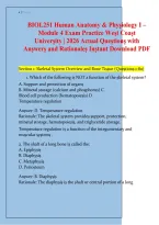 BIOL251 Human Anatomy and Physiology I Module 4 Exam Practice&colon; West Coast University 2026