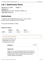 Lab 7&period; Sedimentary Rocks &colon; GLG 103&colon; Thompson 2026&sol;2027 &vert; with complete solution&vert; 100&percnt; Correct&vert; Arizona State University
