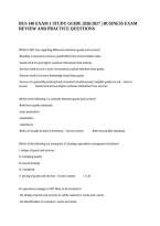 Bus 140 Exam 1 Study Guide 2026&sol;2027 &vert; Business Exam Review And Practice Questions