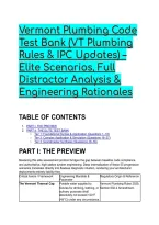2026&sol;2027 Vermont Plumbing Code Test Bank &lpar; VT Plumbing Rules &  IPC Updates&rpar; &ndash; Elite Scenarios&comma; Full Distractor Analysis & Engineering Rationales  