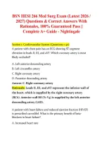 BSN HESI 266 Med Surg Exam Study Guide &vert; Questions and Rationales