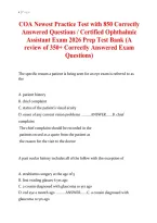 COA Certified Ophthalmic Assistant Exam Practice Test Bank
