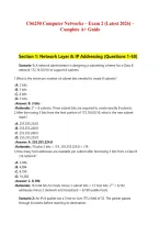 CS6250 Computer Networks Exam 2 Study Guide &vert; Questions and Answers