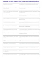 Self-Knowledge and Learning Strategies for College Success &vert; Practice Questions & Verified Answers &vert; College Study Guide 2026&sol;2027