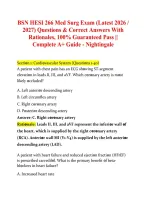 BSN HESI 266 Med Surg Exam Study Guide &vert; Questions and Rationales