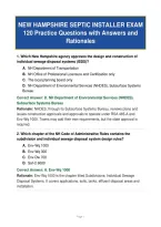 New Hampshire Septic Installer Exam &ndash; 120 Practice Questions with Answers