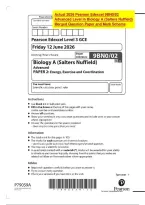 Actual EDEXCEL 2026 &lpar;9BN0&sol;02&rpar; Pearson Edexcel Advanced Level in Biology A &NewLine;&lpar;Salters Nuffield&rpar; &mdash; merged question paper and markscheme