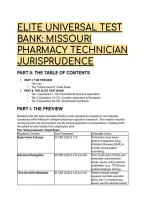 2026&sol;2027 S-Tier Elite Test Bank&colon; Missouri Pharmacy Technician Jurisprudence &lpar;Q&A &plus; Critical Axioms Cheat Sheet&rpar;&NewLine;