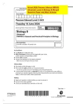 Actual EDEXCEL 2026 &lpar;9BI0&sol;03&rpar; Pearson Edexcel Advanced Level In Biology B &mdash; &NewLine;merged question paper and markscheme