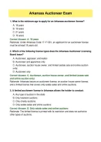 Arkansas Auctioneer Exam &ndash; 120 Practice Questions with Answers and Rationales