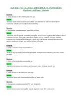 AGE RELATED CHANGES&colon; NEUROLOGICAL AND SENSORY&NewLine;Questions with Correct Solutions
