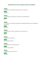 AGRISCIENCE FOUNDATIONS EMERY Questions with Correct&NewLine;Solutions